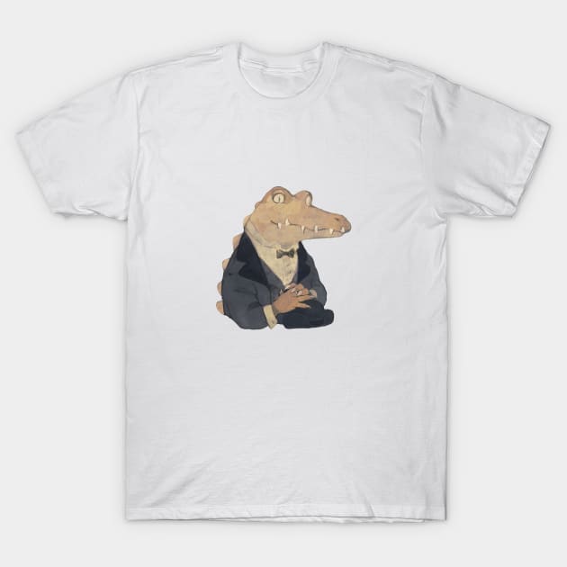 Crocodile gentleman T-Shirt by rt0no